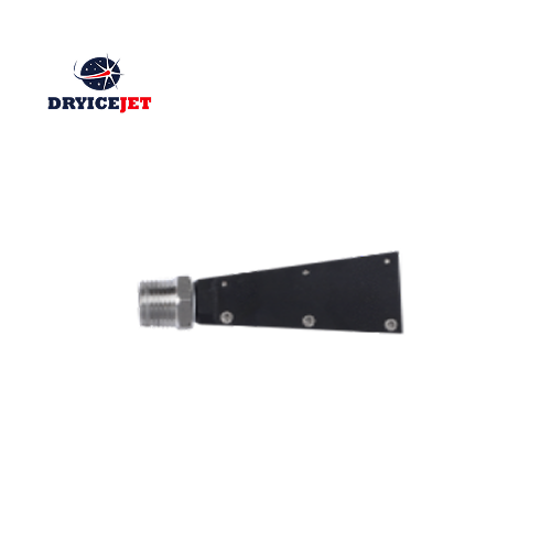 Model DT-T20 low-flow dry ice nozzle, consuming 1.0 m³/min of air, 120mm long, constructed from aluminum.